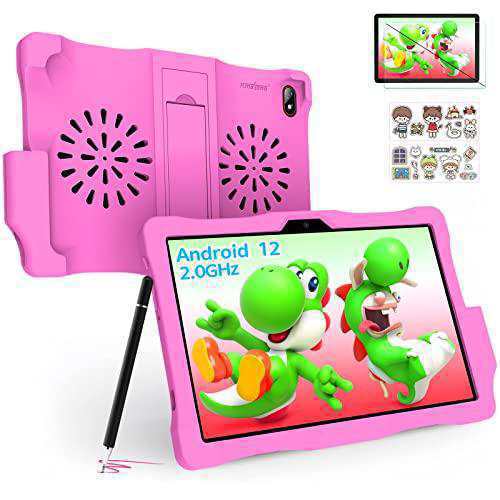 【送料無料】最新の Android 12タブレット、スタイラス付きキッズタブレット、10インチWi-Fiモデル、3GB RAM + 32GB ROM（512GBまで拡張の通販は
