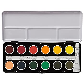 【中古品】ホルベイン 固形水彩絵具 透明ケーキカラー 24色セット C012(中古品)の通販は