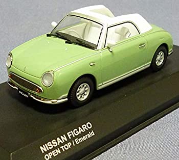 【中古品】1/43 ニッサン フィガロ オープントップ グリーン 完成品(中古品)