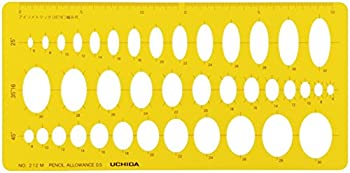 【中古品】ウチダ テンプレート No.212M 楕円定規 インキエッジ付 012-0011(中古品)の通販は 6,212円