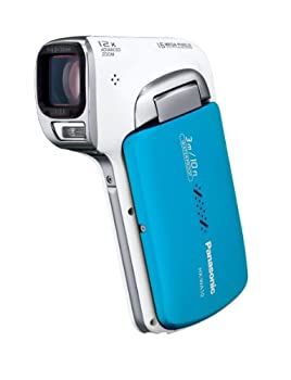 【中古品】パナソニック 防水デジタルムービーカメラHX-WA10 オーシャンブルー HX-WA1(中古品)