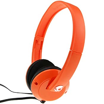 【中古品】Skullcandy Uprock ヘッドフォン マイク付き オレンジ/ホワイト ワンサイズ(中古品)