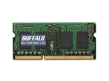 【未使用 中古品】BUFFALO PC3L-12800対応 DDR3 SDRAM S.O.DIMM 4GB MV-D3N1600-L4G(中古品)