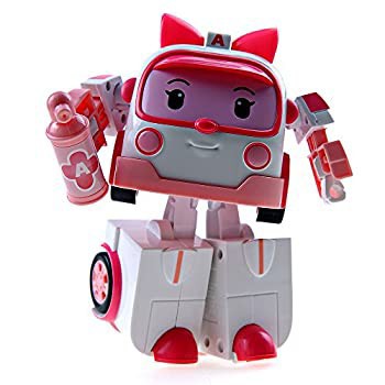 【未使用 中古品】ロボカーポリー Robocar Poli Toy Amber Deluxe Transforming Robot #83095(中古品)の通販は