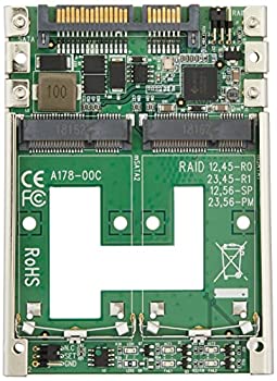 【未使用 中古品】玄人志向 STANDARDシリーズ mSATA x2 → SATA変換基板 KRHK-MSATAX2/S7(中古品)の通販は 7,237円