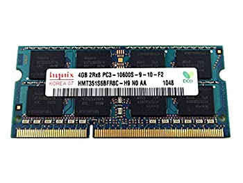 【中古品】Hynix 4GB ノートパソコン用DDR3メモリー 1333MHz SODIMM( HMT351S6BFR8C-H(中古品)