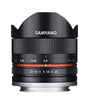 【未使用 中古品】SAMYANG 単焦点魚眼レンズ 8mm F2.8 II ブラック ソニー αE用 APS-C用(中古品)