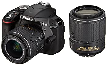 Nikon デジタル一眼レフカメラ D3300 ダブルズームキット2 ブラック(中古品)