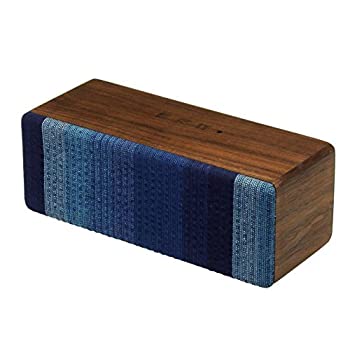 ヨシモク SOUND FLY SJ 木製無線スピーカー ウォールナット 阿波しじら織サランネット 藍グラデーション SF-SJ WG ヨシモク SOUND FLY SJ 木製無線スピーカー ウォールナット 阿波しじら