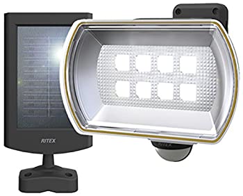【中古品】ムサシ RITEX フリーアーム式LEDセンサーライト(8Wワイド) 「ソーラー式」 (中古品)