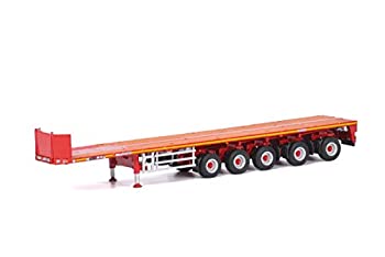 【中古品】Goldhofer 5車軸バラストトレーラー レッド WSI プレミアムライン 1/50 ダ (中古品)