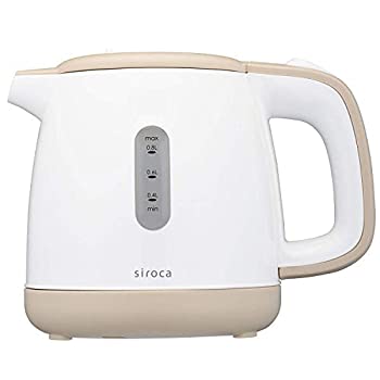 【新品】siroca 0.8L 電気ケトル [転倒湯こぼれ防止／蓋が取り外せる] SEK-208 ベー(新品)