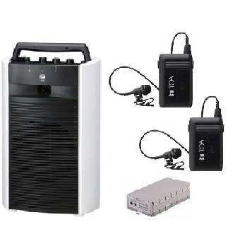 【中古】(未使用･未開封品)TOA デジタルワイヤレスアンプ・ワイヤレスマイクセット WA-2700×1 WTU-1720×1 WM-1320×2　シングルタイプ