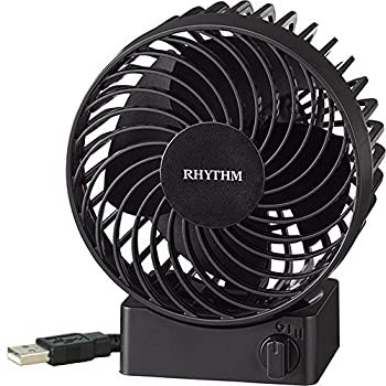【中古】(未使用･未開封品)卓上扇風機 USB電源 静音 シルキー・ウィンドS 黒 リズム(RHYTHM) 9ZF017RH02の通販は