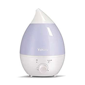 【中古】(未使用･未開封品)Yokizu 加湿器 卓上 大容量 次亜塩素酸水対応 除菌 アロマ 超音波式 静音 LEDライト 加湿機 しずく型 お手入