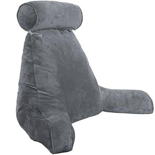 NEARPOW 背もたれ クッション 枕付き 低反発 レストクッション 座椅子 腰楽クッション ソファクッション 三段階調整 ベの通販は