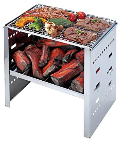 【送料無料】キャプテンスタッグCAPTAIN STAG バーベキューコンロ 焚火台 1台3役 折りたたみ カマド スマートグリル A4型 3