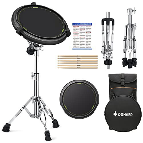 Donner ドラム 練習パッド トレーニングドラム セット 静音 高弾 防振 ドラムパッドキット 打楽器 スネアドラムスタンド