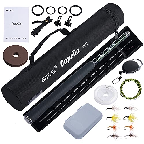 【送料無料】Goture テンカラロッドセット 3.6m 渓流竿 テンカラ竿 軽量 炭素繊維 渓流釣り/河川釣り トラウト ヤマメ イワナ
