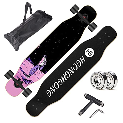 HG HGONG HGONGスケートボード 42インチ スケボー ロングボード四輪スケートボードのダンスステップボード 高精度 の通販は 9,890円