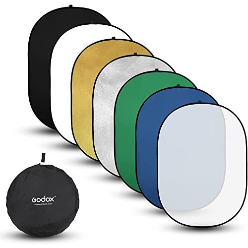 GODOX 撮影用 レフ板 背景布 型 100x150CM 1枚7カラー 折りたたみ式 クリップホルダーと収納ポーチ付き ポ