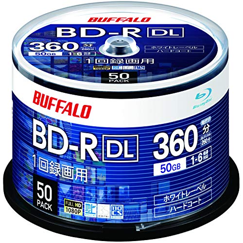 限定 バッファロー ブルーレイディスク BD-R DL 1回録画用 50GB 50枚 スピンドル 片面2層 1-6倍速  ディーの通販は 7,905円