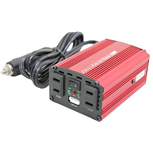 メルテック 車載用 インバーター 2wayUSB&コンセント DC24V コンセント2口120W USB1口2.4A 静音タイプの通販は