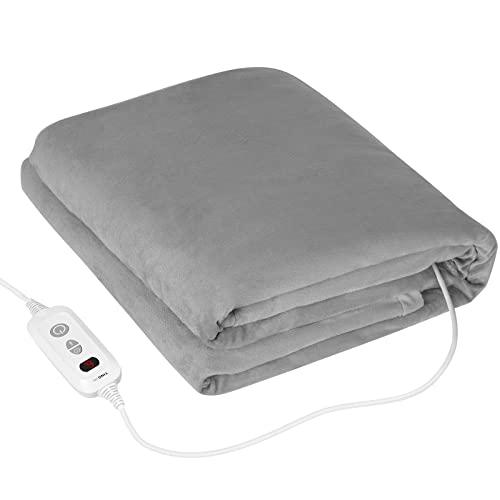 YINO life 電気毛布 掛け敷き兼用 ひざ掛け 188×130cm 6段階温度調整 タイマー設定機能 自動オフ 洗える ダの通販は 8,202円