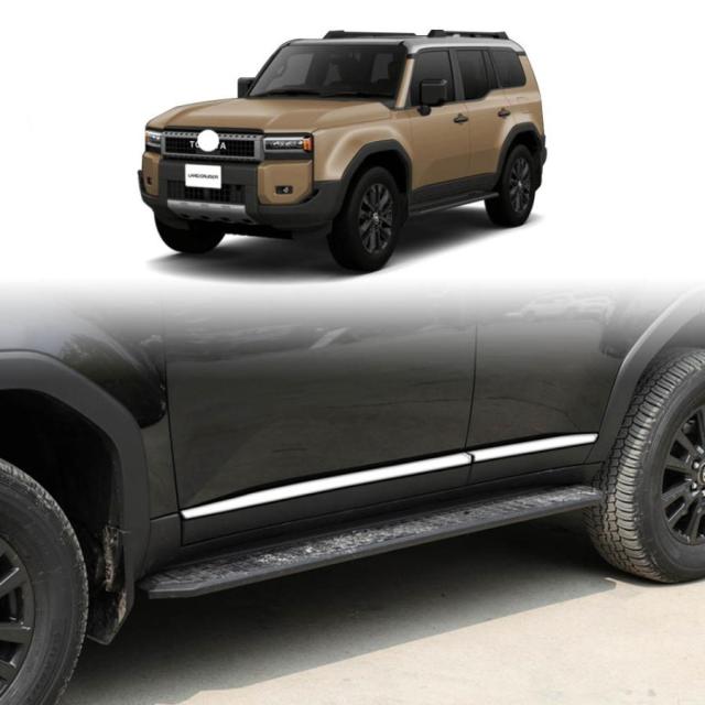 新型 ランドクルーザー 250 ランクル250 サイドドアガーニッシュ LAND CRUISER LC250 専用 アクセサリー カスタム パーツ ドレスアップ ドアロアガーニッシュ