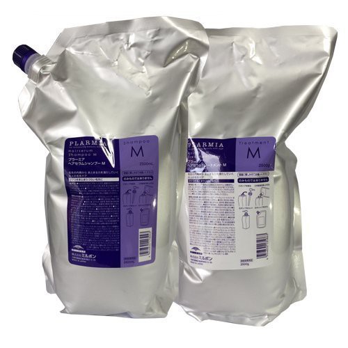ミルボン プラーミア ヘアセラムシャンプーM 2500ml ＆ トリートメントM 2500ml 詰め替え用 セットの通販は