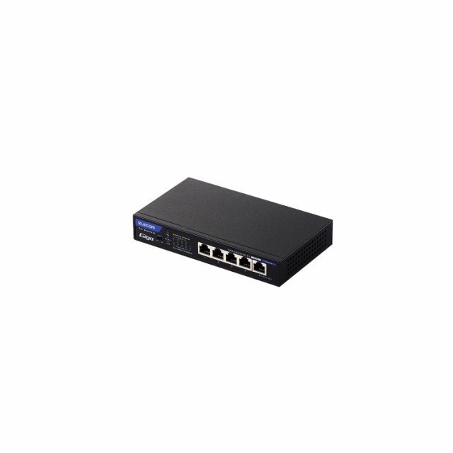 エレコム スイッチングハブ 5ポート ノンインテリジェント Giga対応 PoE給電対応 ACアダプタ給電 小型 法人向け ブラの通販は