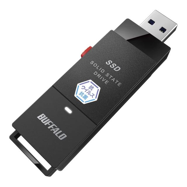 バッファロー BUFFALO 抗ウイルス抗菌ポータブルSSD USB3.2(Gen1) TypeA スティック SSDPUTVBの通販は 10,230円