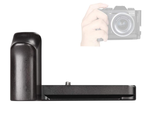 WEPOTO Fujifilm X-T10 X-T20 X-T30用ハンドグリップメタル黒檀木材 WR-XT30の通販は