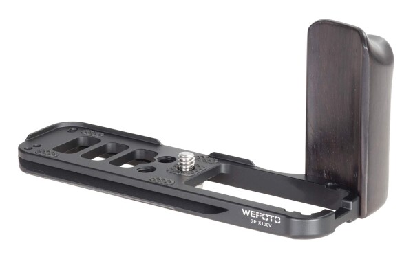 WEPOTO Fujifilm X100V X100F 用ハンドグリップメタル黒檀木材 GP-X100V