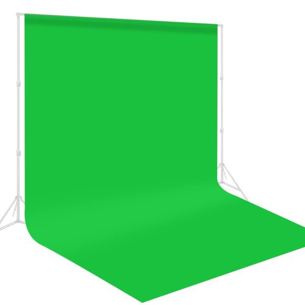 FotoFoto グリーンバック 3m x 6m グリーンスクリーン 大型 撮影 背景 無反射面と反射面があり 背景布 緑 クロマキー布 ポリエステル zoo