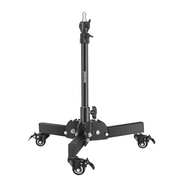 【送料無料】NEEWER 耐荷重ライトスタンド 折りたたみ式三脚スタンド(最大高さ2.4ft) キャスター付き 低角度/卓上撮影用 写真ライ