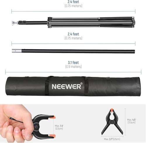 【送料無料】NEEWER 背景スタンド2x3m 調節可能な撮影スタンド 背景布/背景シートを支える背景スタンド 結婚式、パーティー、スタジオ