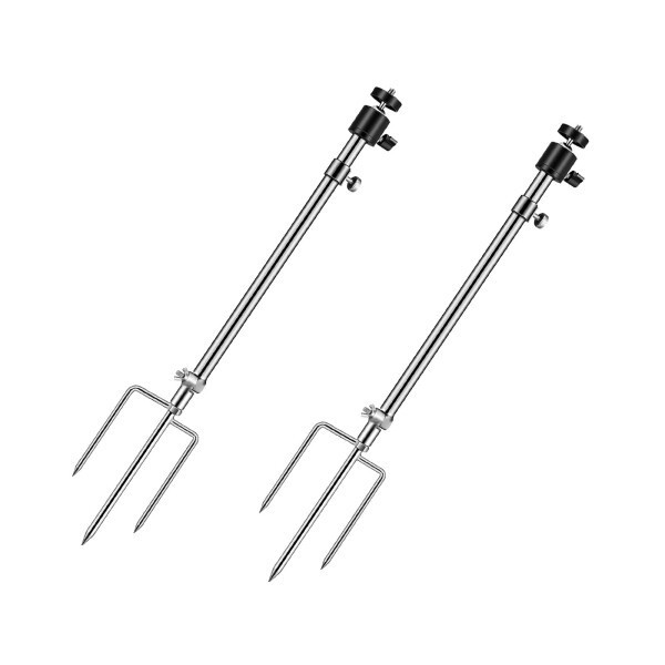 【送料無料】カメラスタンド 2本 固定スタンド 夜釣り用スタンド レイルカメラ固定 懐中電灯スタンド 汎用 調整可能 折れる 伸縮可能の通販は