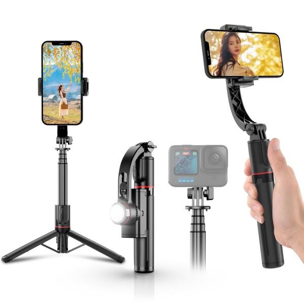 スマホジンバル スタビライザー 片手持ち単軸スタビライザー 自撮り棒 4段階伸縮 Amazon | Zeshbit スマホジンバル 片手持ち単軸スタビライザー