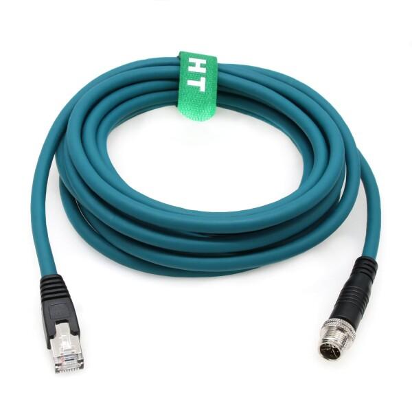 【送料無料】HangTon M12 イーサネット 8ピン Xコード オス RJ45 CAT-7e ギガビットケーブル Basler Cognの通販は
