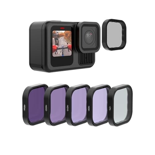 【送料無料】TELESIN 5パック レンズフィルターキット CPL ND8 ND16 ND32 ND64 GoPro Hero 13用 ブ