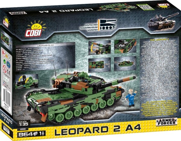 【送料無料】Cobi Armed Forces #2618 ドイツ連邦軍 レオパルト2 A4 主力戦車 1/35スケール