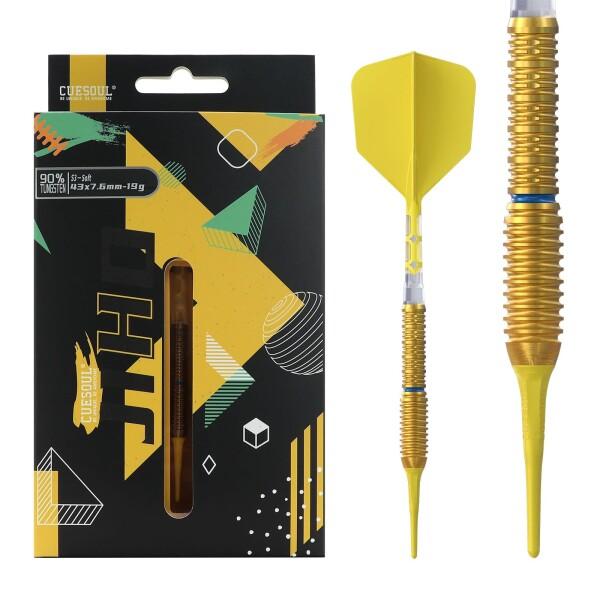 【送料無料】CUESOUL JIHO S3 19/21グラム 90% タングステン鋼含み ソフトチップ ダーツセット ROST T19 2