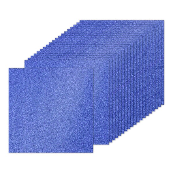 【送料無料】PATIKIL 20シートのダークブルーのグリッターカードストックペーパー 10x10インチ 250gsmのスクエアプレミアムス