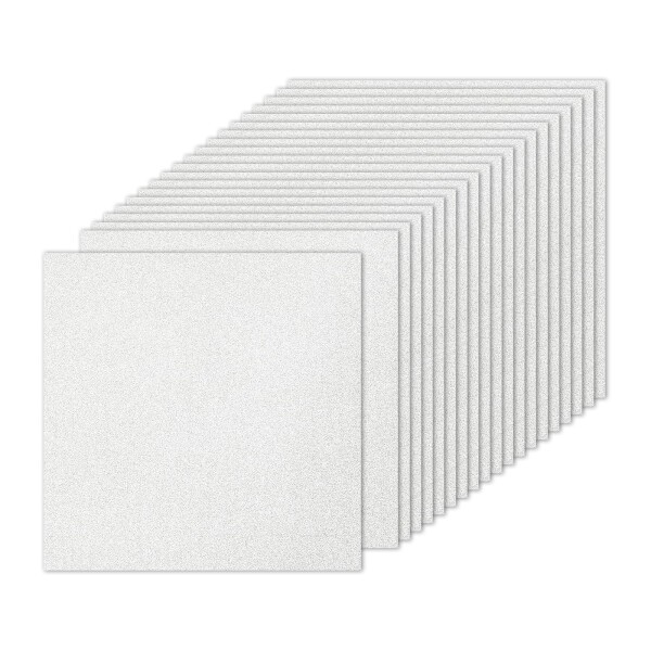 【送料無料】PATIKIL 20シートのシルバーグリッターカードストックペーパー 10x10インチ 250gsmのスクエアプレミアムスパーク
