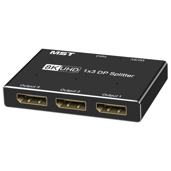 【送料無料】DisplayPort 分配器 1入力3出力 8K DisplayPort 1.4 スプリッター 単方向 8K@60Hz 4K@