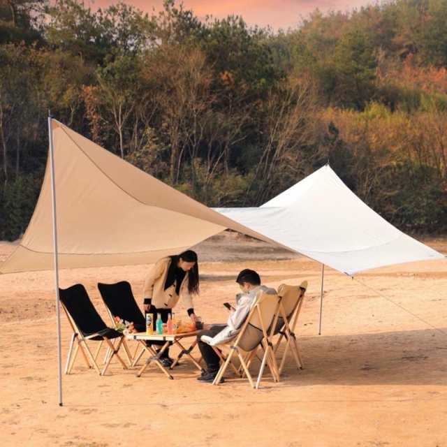 タープテント 天幕テント 組立簡単 簡易テント キャンプ 日よけ 紫外線