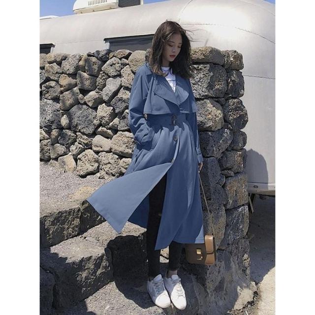 秋新作 トレンチコート ベルト付き レディース ロング丈 テロンチ 体型カバー 長袖 ゆうたり 秋コート スプリングコート 韓国風 定番 春秋 通勤 カジュアル 秋新作 トレンチコート ベルト付き レディース ロング丈 テロンチ 体型
