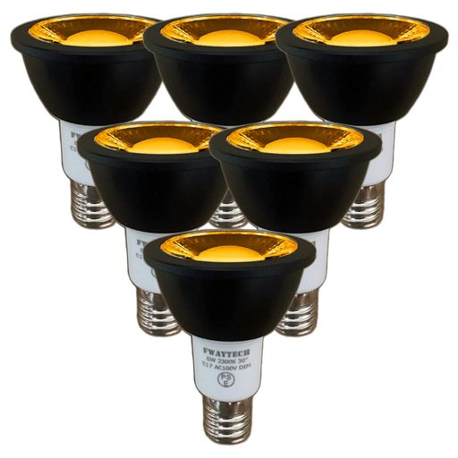 【送料無料】FWAYTECH E17 LED スポット 濃い電球色 高演色性RA92 COB6W 中角30度 50W~60W相当 ダクトレー