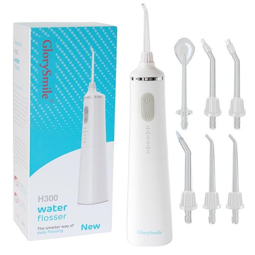 【送料無料】GLORYSMILE(グローリースマイル) 口腔洗浄器 歯間ケア ウォーターフロッサー 交換ノズル6本 防水レベルIPX7 切り